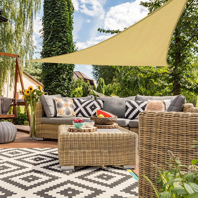 Aktive Garden Store D'ombrage Triangulaire Couleur Crème – Image 2
