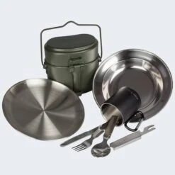 Batterie De Cuisine De Camping, Assiette Plate & Creuse, Couverts Et Tasse Set -Matériel De Camping batterie de cuisine de camping assiette plate and creuse couverts et tasse set 3