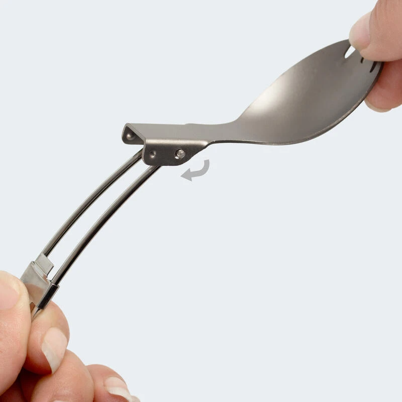 Batterie De Cuisine De Camping Set | Casseroles + Fourchette/Cuillère | Titane – Image 5