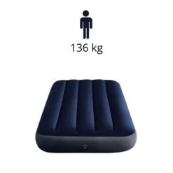 Intex Classic Downy - Lit Gonflable - 191x99x25cm - Compris Les Accessoires -Matériel De Camping classic downy lit gonflable 191x99x25cm compris les accessoires 2