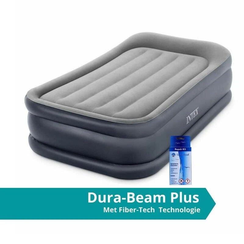 Intex Deluxe Pillow Rest Raised Twin - Lit Gonflable - 191x99x42cm - Avec Accessoires