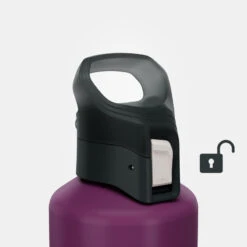 Quechua Gourde Alu 1L Avec Bouchon à Ouverture Rapide Pour La Randonnée - Violet 16 Quechua Gourde Alu 1L Avec Bouchon à Ouverture Rapide Pour La Randonnée - Violet -Matériel De Camping gourde alu 1l avec bouchon a ouverture rapide pour la randonnee violet 4